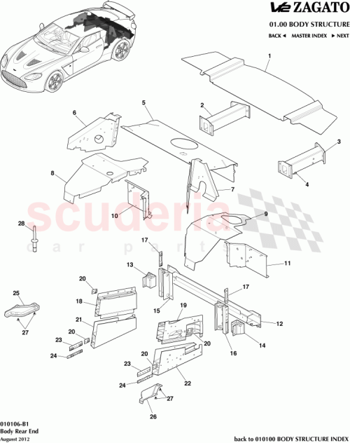 Part Diagram for Aston Martin AG33-C101C85-AA