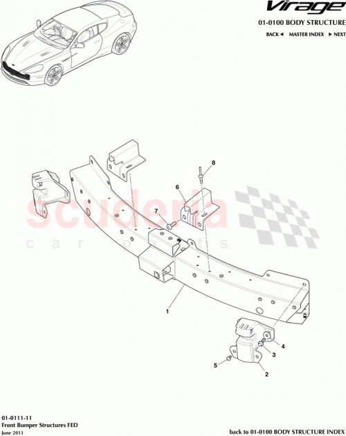 Part Diagram for Aston Martin CG43-17753-AA