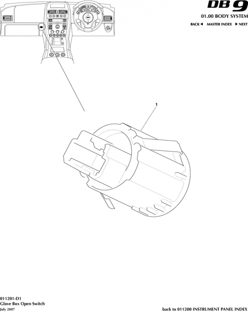 Part Diagram for Aston Martin AD33-062A00-AA