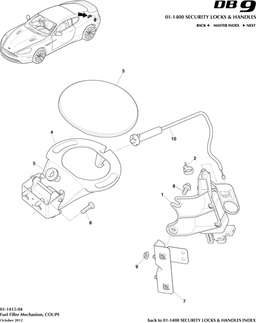 Part Diagram for Aston Martin BG43-C405B96-BB