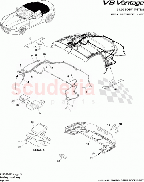 Part Diagram for Aston Martin 6G33-13B524-CH