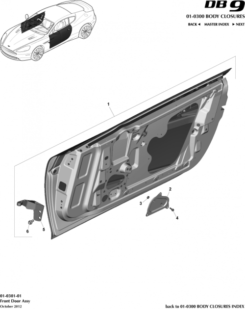 Part Diagram for Aston Martin CG43-20123-AD