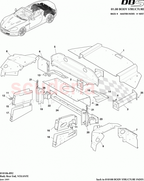 Part Diagram for Aston Martin 9G43-24443-AA