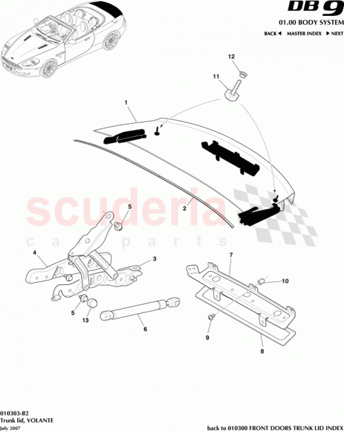 Part Diagram for Aston Martin 4G43-L406A10-AB