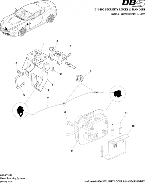 Part Diagram for Aston Martin 8G43-16700-AA