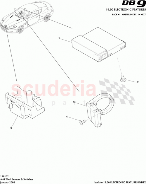 Part Diagram for Aston Martin CG43-37-11336