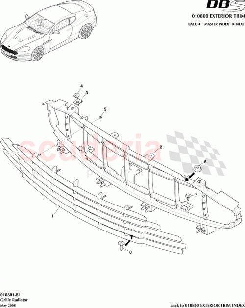 Part Diagram for Aston Martin 8D33-71-10041