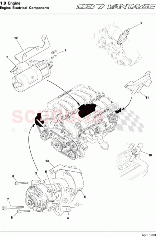 Part Diagram for Aston Martin 07-85127