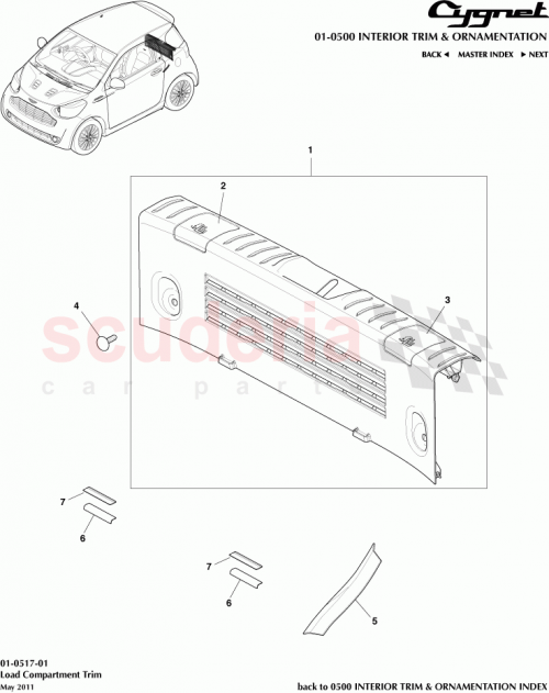 Part Diagram for Aston Martin 90467-0816C0