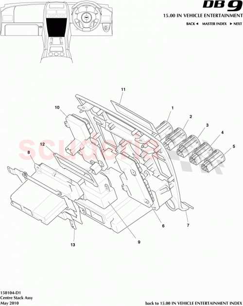 Part Diagram for Aston Martin 4G43-19E755-AE