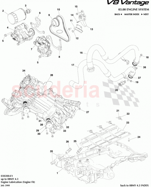 Part Diagram for Aston Martin 6G33-6C861-AA