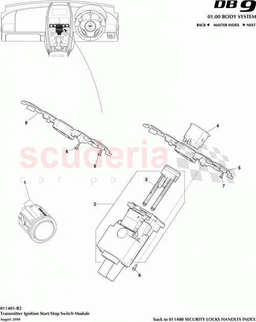 Part Diagram for Aston Martin 8D33-14A462-BH
