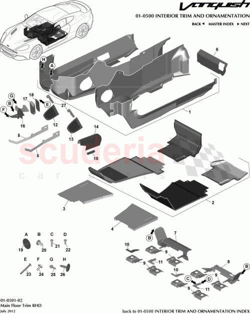 Part Diagram for Aston Martin 8G43-100A91-AC
