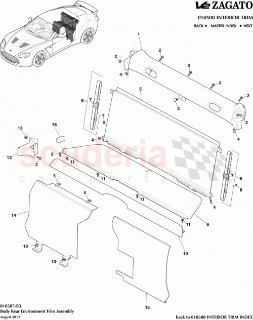 Part Diagram for Aston Martin AD23-674A06-AAW