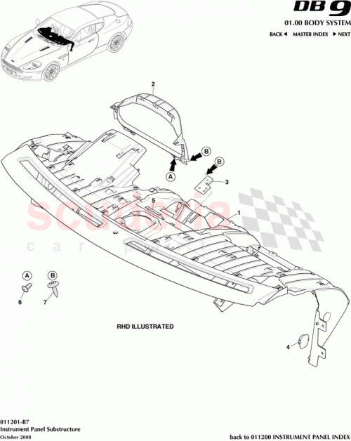 Part Diagram for Aston Martin 6G33-41883-AA