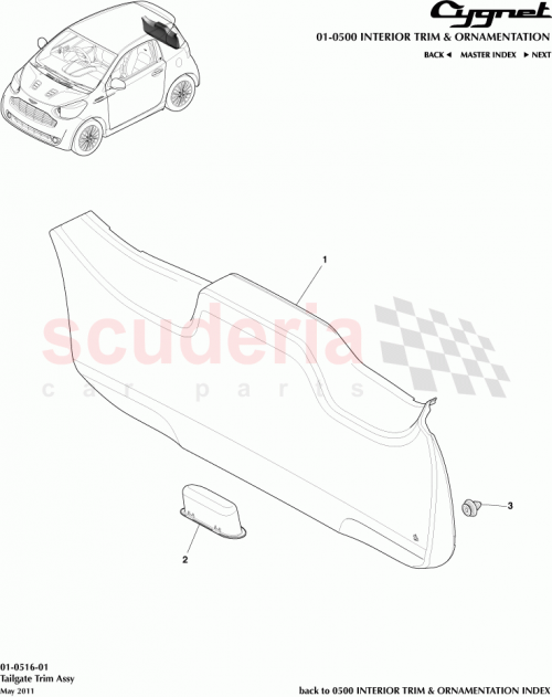 Part Diagram for Aston Martin 74811-13010-B5