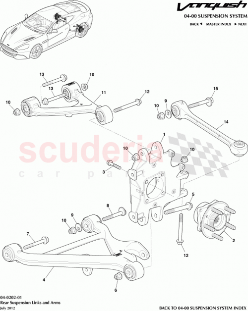 Part Diagram for Aston Martin DG43-5B531-AB