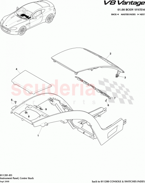Part Diagram for Aston Martin 6G33-55210-ACW