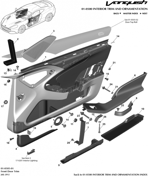 Part Diagram for Aston Martin FD33-24002-BAW