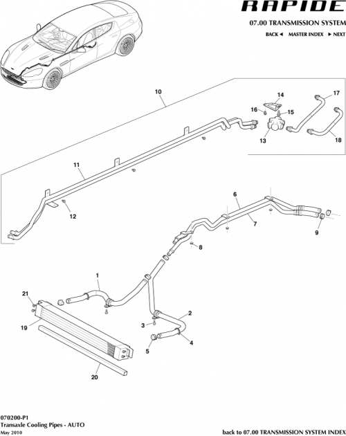 Part Diagram for Aston Martin FD43-321363-AA