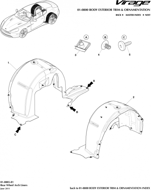 Part Diagram for Aston Martin CG43-54279D23-AA