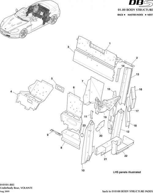 Part Diagram for Aston Martin SY9Y-16005-GC