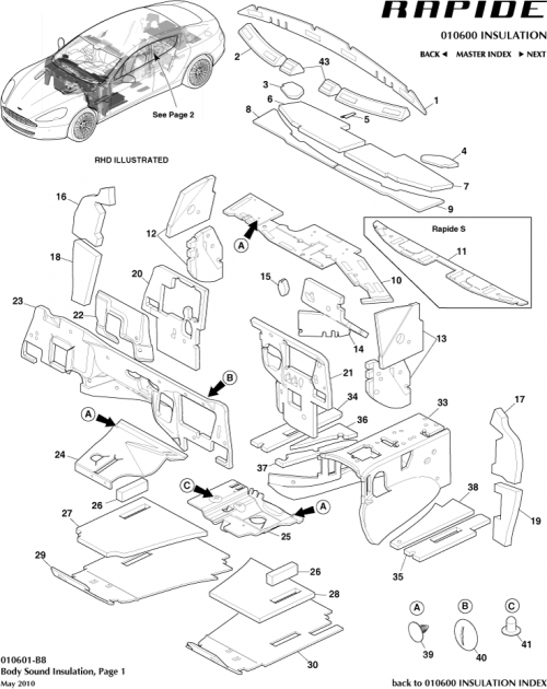Part Diagram for Aston Martin AD43-28120-AB