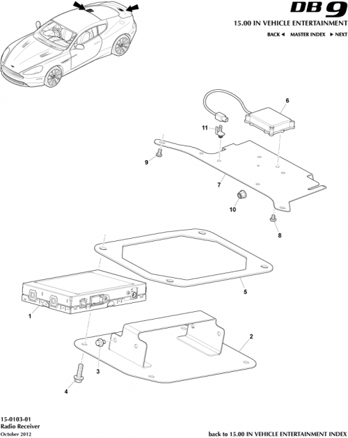 Part Diagram for Aston Martin 708697