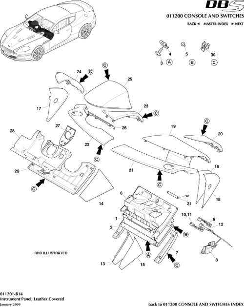 Part Diagram for Aston Martin 8D33-C04634-AAW