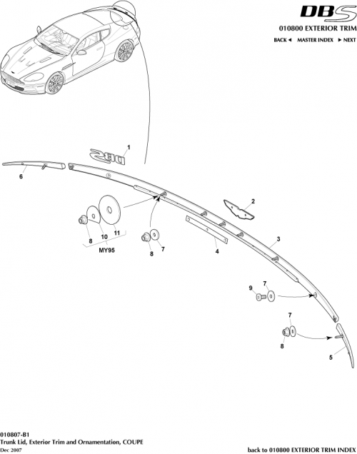 Part Diagram for Aston Martin 8D33-13554-AC