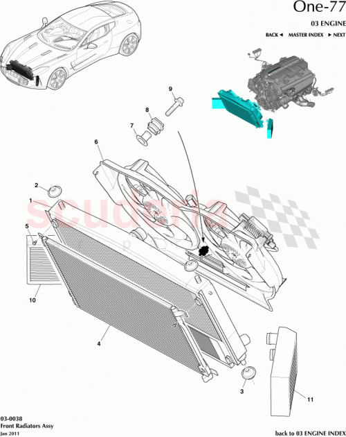 Part Diagram for Aston Martin 12023-03-8074-AN