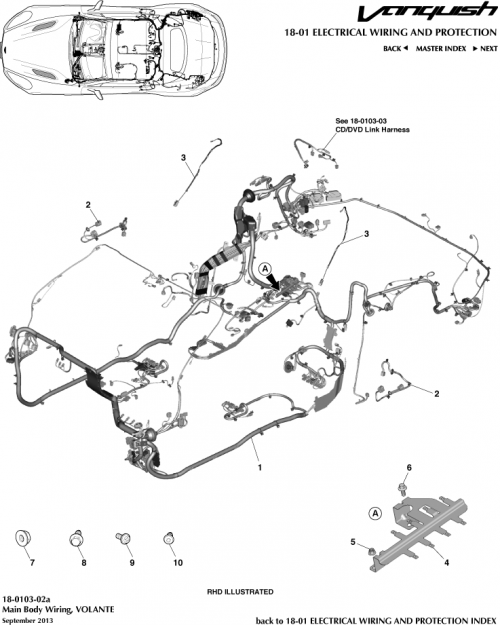 Part Diagram for Aston Martin HD33-14A005-AA