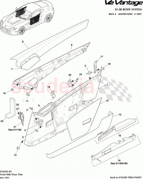 Part Diagram for Aston Martin 6G33-C18981-AB