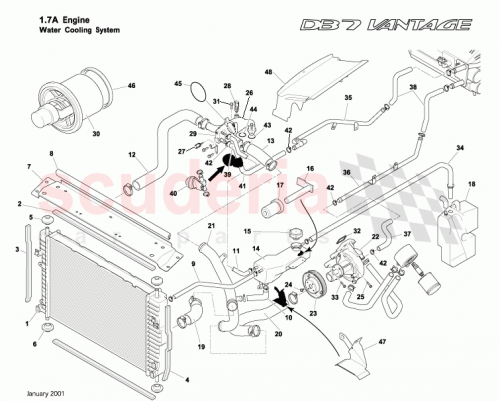 Part Diagram for Aston Martin 32-121299-AA
