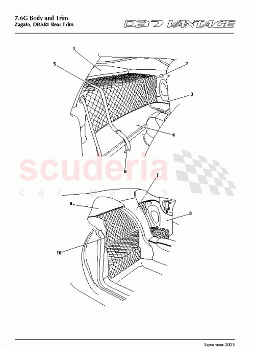 Part Diagram for Aston Martin 83140540AAW