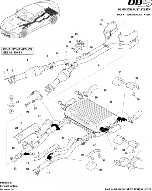 Part Diagram for Aston Martin SY9Y-31113-ICW