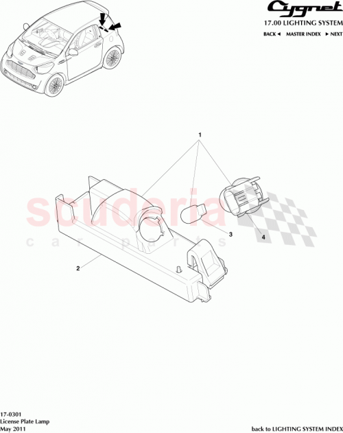 Part Diagram for Aston Martin 81271-52020