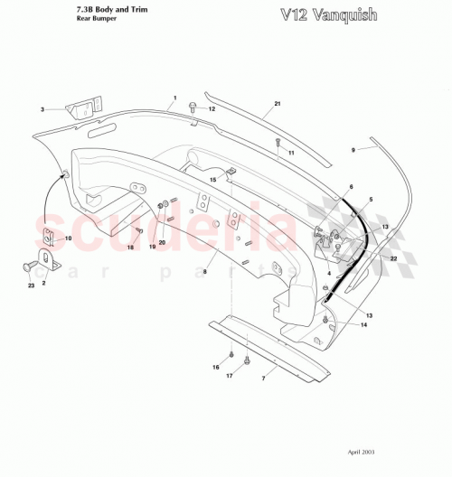 Part Diagram for Aston Martin 3R12-725885-AB