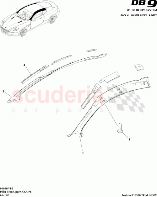 Part Diagram for Aston Martin 4G43-025B38-CFW