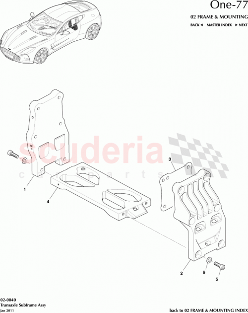 Part Diagram for Aston Martin 12023-13-1072-AA