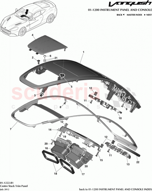 Part Diagram for Aston Martin DD33-14A462-AB