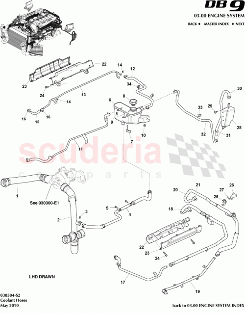 Part Diagram for Aston Martin 4G43-19B518-BD