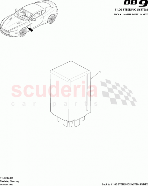 Part Diagram for Aston Martin DG43-3F826-AA