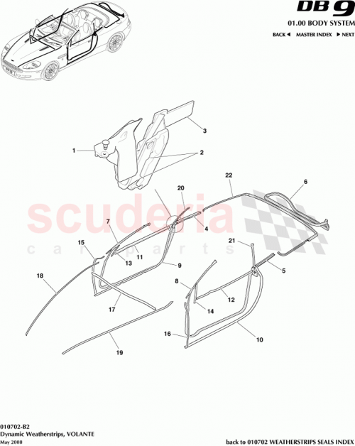 Part Diagram for Aston Martin 4G43-F20708-BH