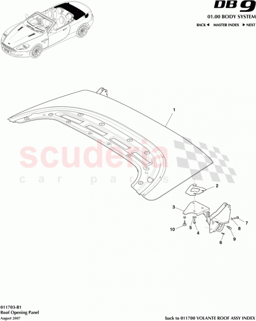 Part Diagram for Aston Martin 4G43-42931-BA