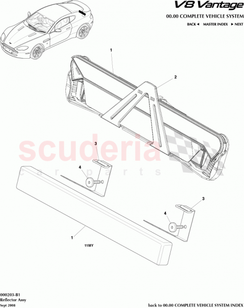 Part Diagram for Aston Martin 702629