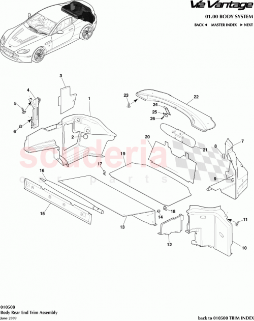 Part Diagram for Aston Martin 6G33434A30AB
