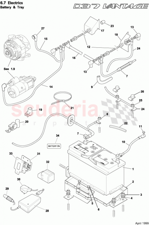 Part Diagram for Aston Martin 37-81852