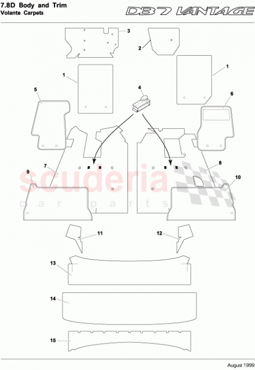 Part Diagram for Aston Martin 83-123612-BAW