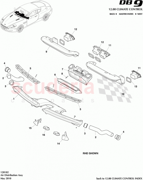 Part Diagram for Aston Martin 701157-PK